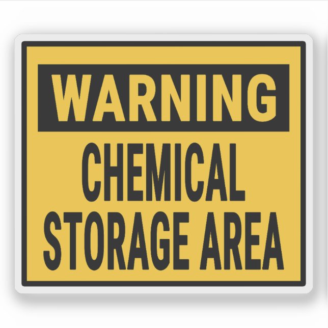 Warning Chemical Storage Area Aufkleber (Vorderseite)