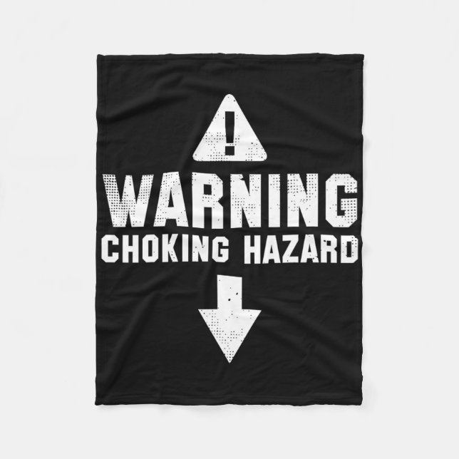 Warning Choking Hazard Kostüm Funny Easy Hallowee Fleecedecke (Vorderseite)
