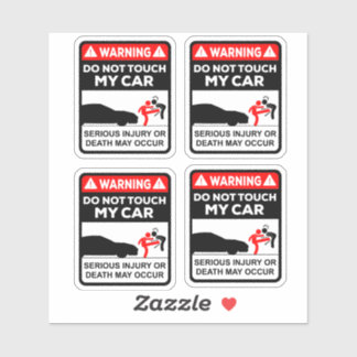 Warning Do Not Touch My Car Vinyl Stickers Aufkleber