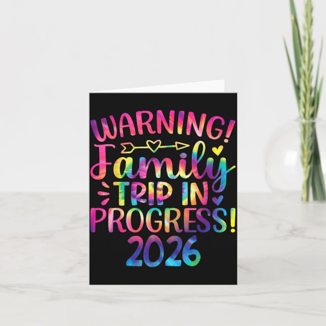 Warning Family Trip In Progress 2026  Karte (Vorderseite)