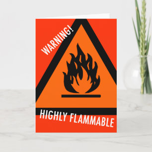 Warning: Flammable card Feiertagskarte