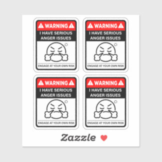 Warning I Have Serious Anger Issues Vinyl Stickers Aufkleber