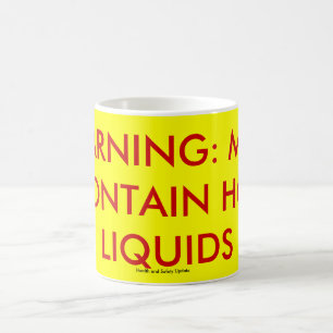 WARNING: KANN MAI ENTHALTEN ENTHALTEN HEISSE TASSE