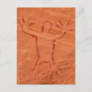 Warning Man Postkarte