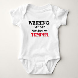 WARNING: Mein Haar bringt mein Temperament onsie Baby Strampler