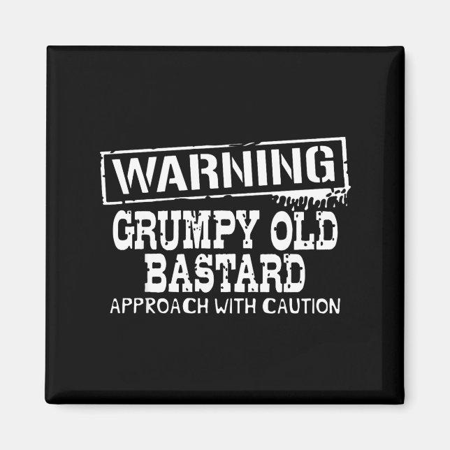 Warning Mpy Old Approach With Caution Funny  Magnet (Vorne)