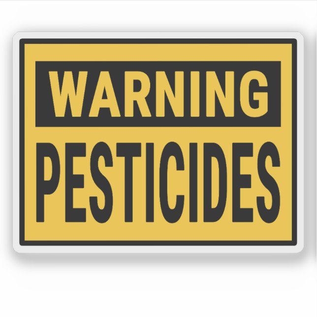 Warning Pesticides  Aufkleber (Vorderseite)