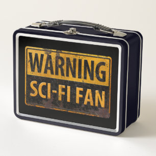 WARNING SCIENCEFICTION-FAN - METALL BROTDOSE