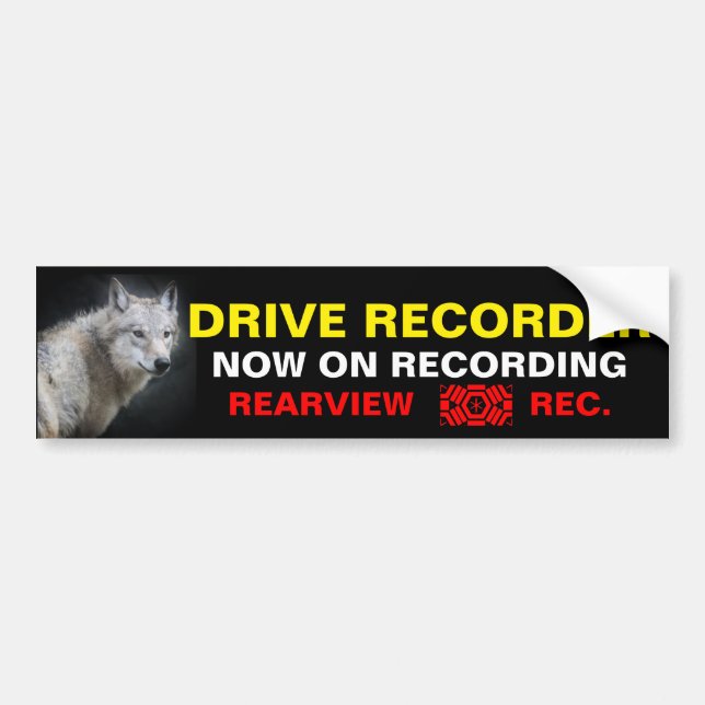 Warning Sticker：Wolf Autoaufkleber (Vorne)