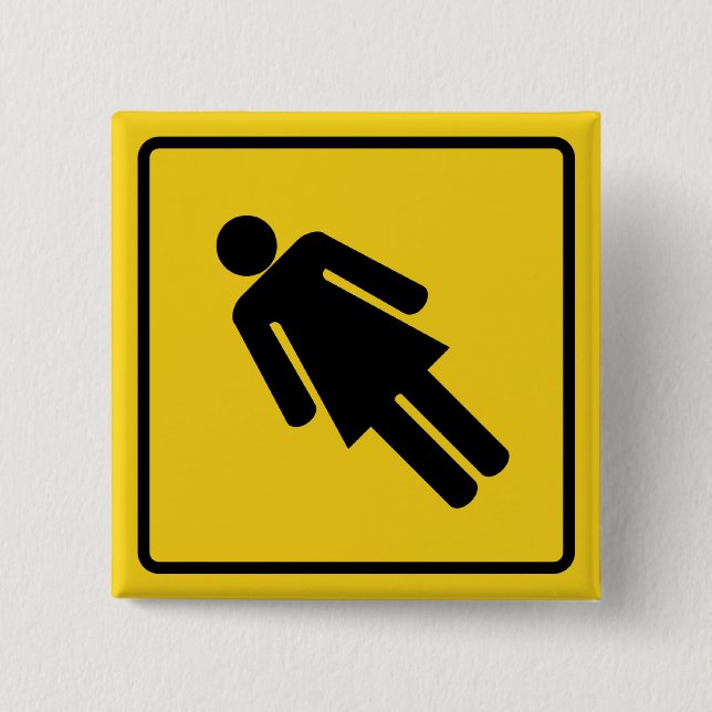 Warnknopf für Frauen Button (Vorderseite)