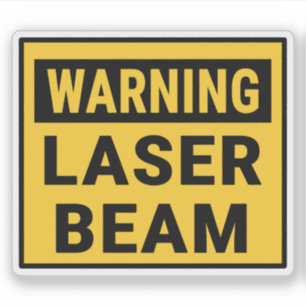 Warnlaserstrahl Aufkleber