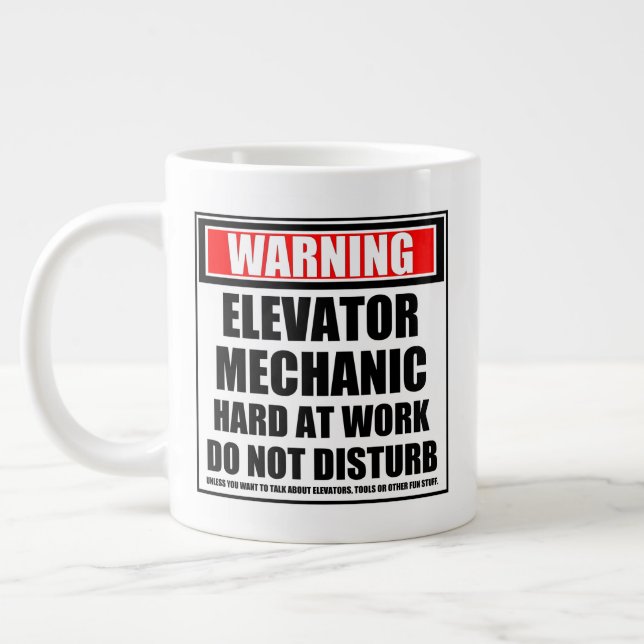 Warnmechanismus am Arbeitsplatz Jumbo-Tasse (Links)