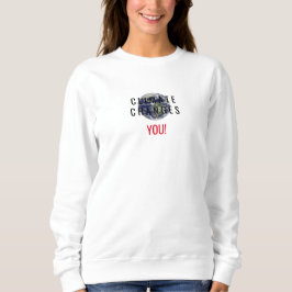 Warnmeldung zum Klimawandel Weißes Sweatshirt