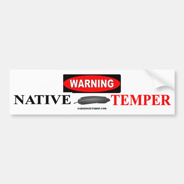 WARNNATIVE TEMPER-AUTOAUFKLEBER AUTOAUFKLEBER (Vorne)