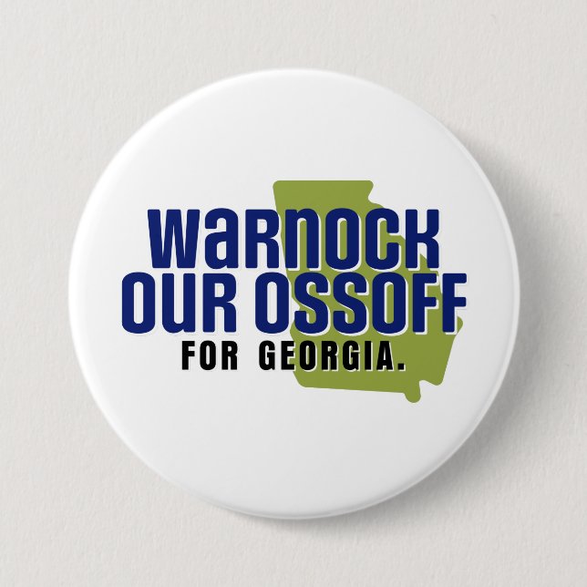 Warnock Our Ossoff Button (Vorderseite)
