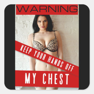 WARNSCHALTER QUADRATISCHER AUFKLEBER