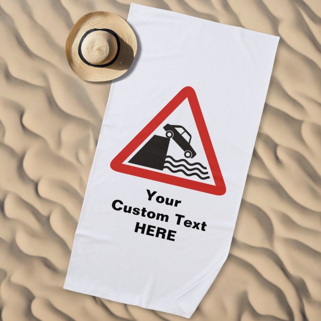 Warnschild am Kai Strandtuch (Von Creator hochgeladen)