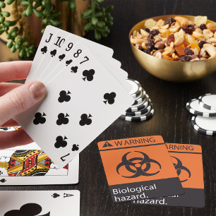 Warnschild Biologische Gefahr Biogefährdungssymbol Spielkarten