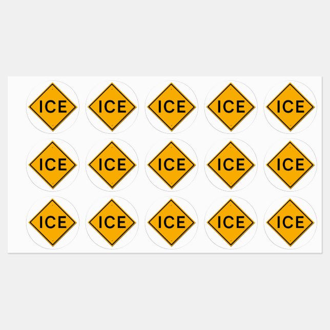 Warnschild Eiszapfen Etiketten (Blatt)