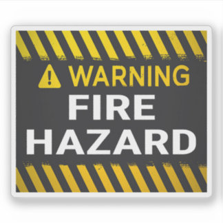 Warnschild Feuergefahr Aufkleber