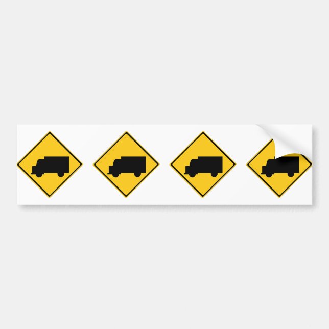 Warnschild für den Straßenverkehr Autoaufkleber (Vorne)