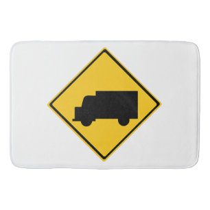 Warnschild für den Straßenverkehr Badematte