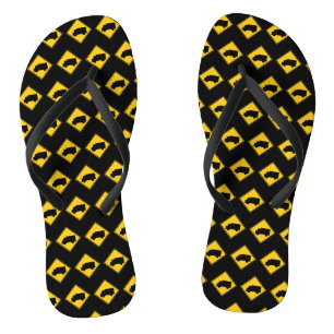 Warnschild für den Straßenverkehr Flip Flops