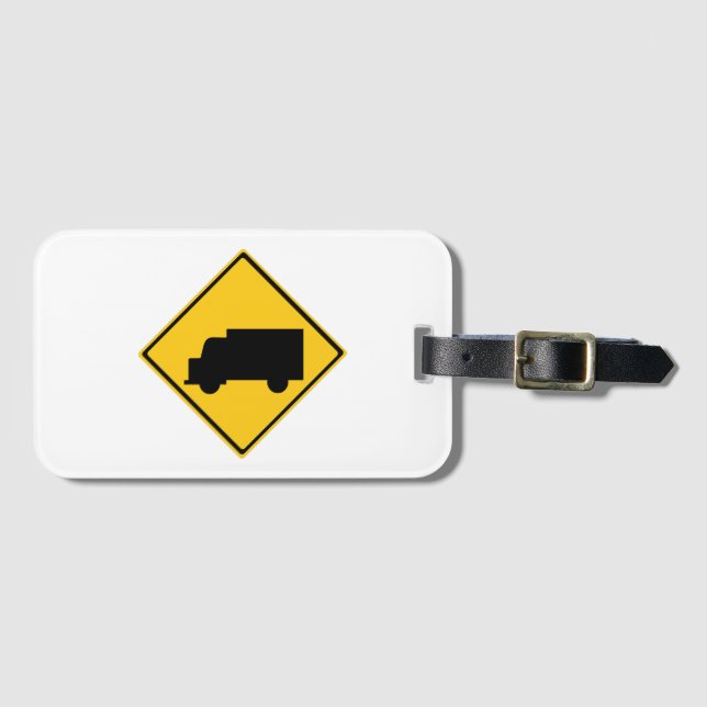 Warnschild für den Straßenverkehr Gepäckanhänger (Vorderseite (Horizontal))