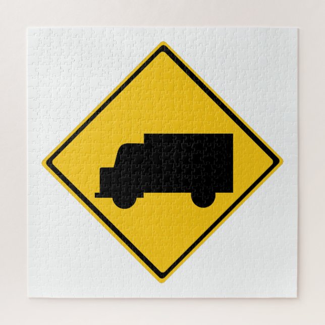 Warnschild für den Straßenverkehr Puzzle (Vertikal)