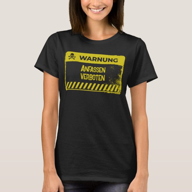 Warnschild gelb T-Shirt (Vorderseite)