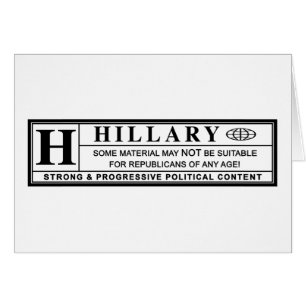 Warnschild Hillary Clinton