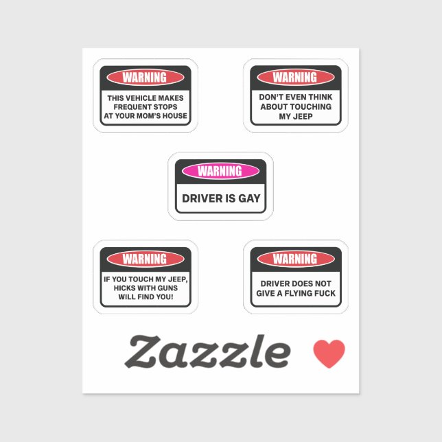 Warnschild-III-Aufkleber Aufkleber (Blatt)