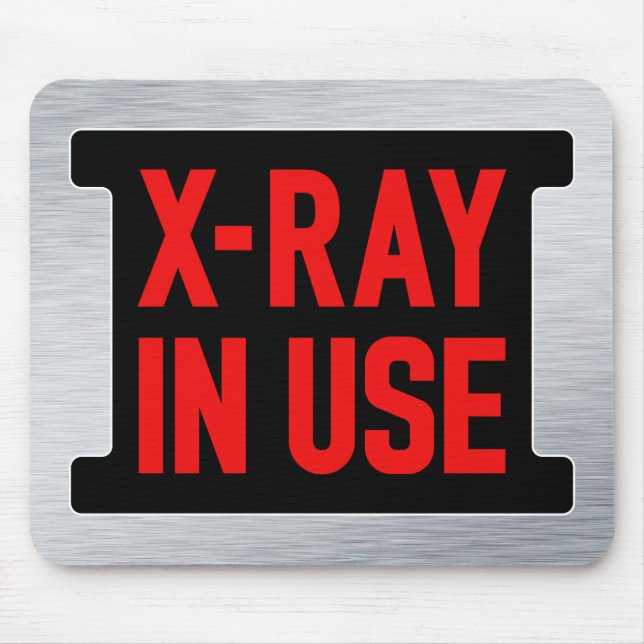 Warnschild mit Röntgenstrahlung - Sicherheit der R Mousepad (Vorne)