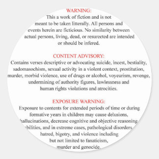 Warnschild Runder Aufkleber