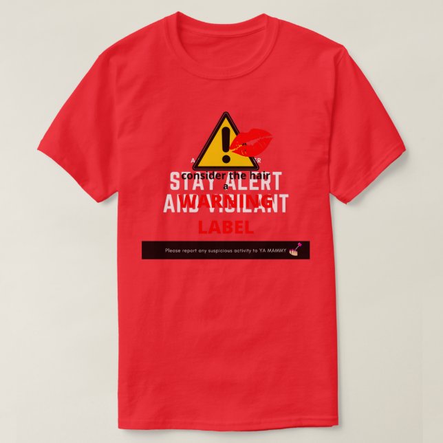 Warnschild T-Shirt (Design vorne)