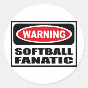 WarnSOFTBALLFANATISCHE Aufkleber