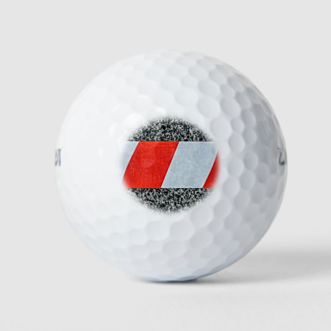 Warnstreifen über Granit Golfball (Vorderseite)