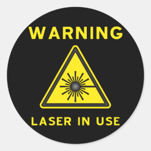 Warnsymbol-Aufkleber Lasers Runder Aufkleber
