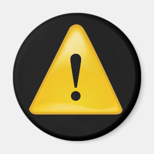 Warnsymbol-Ausrufezeichendreieck Magnet