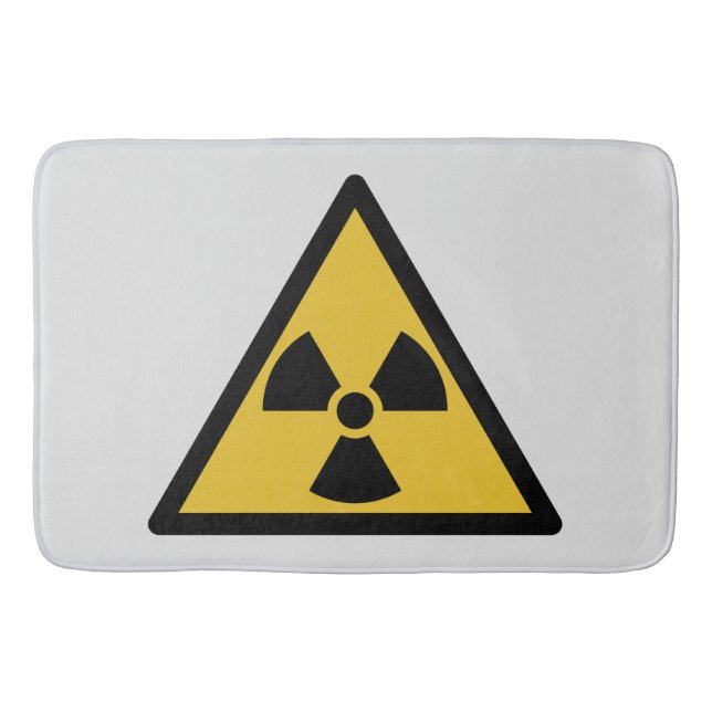 Warnsymbol (Radioaktive Gefahr) Badematte (Vorderseite)