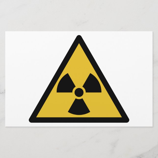 Warnsymbol (Radioaktive Gefahr) Briefpapier (Vorderseite)