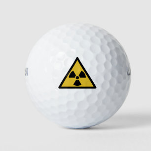 Warnsymbol (Radioaktive Gefahr) Golfball