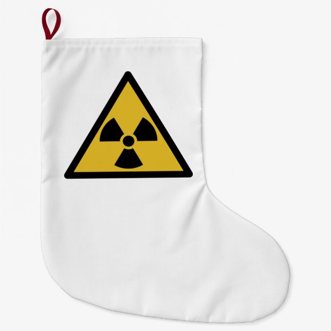 Warnsymbol (Radioaktive Gefahr) Großer Weihnachtsstrumpf (Vorderseite)