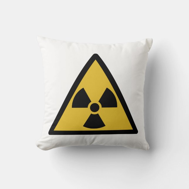 Warnsymbol (Radioaktive Gefahr) Kissen (Vorderseite)