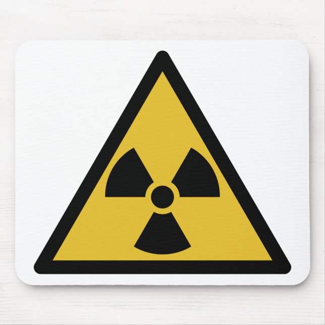 Warnsymbol (Radioaktive Gefahr) Mousepad (Vorne)