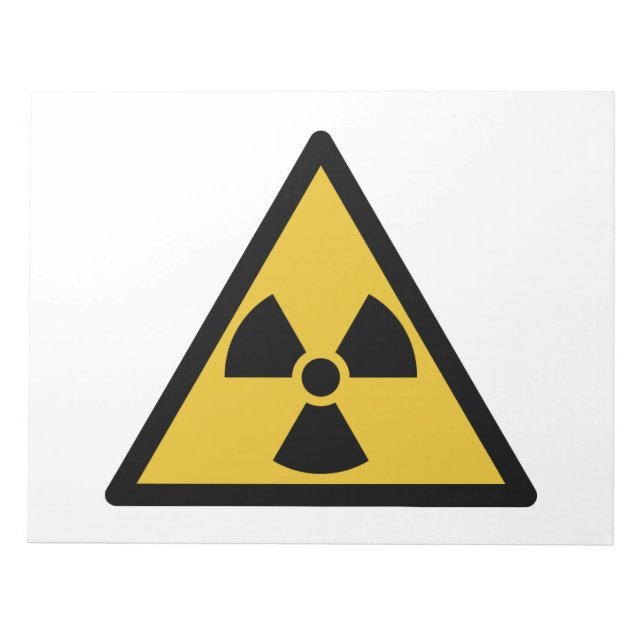 Warnsymbol (Radioaktive Gefahr) Notizblock (Vorderseite)