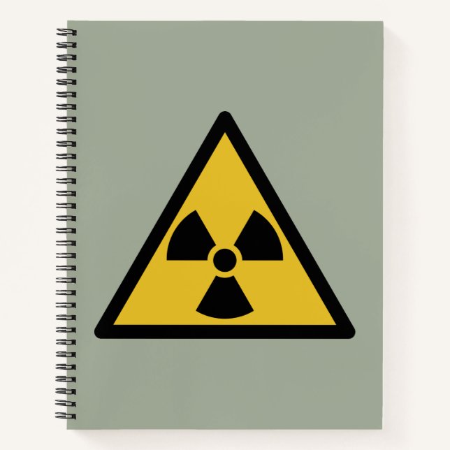 Warnsymbol (Radioaktive Gefahr) Notizbuch (Vorderseite)