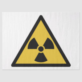Warnsymbol (Radioaktive Gefahr) Seidenpapier