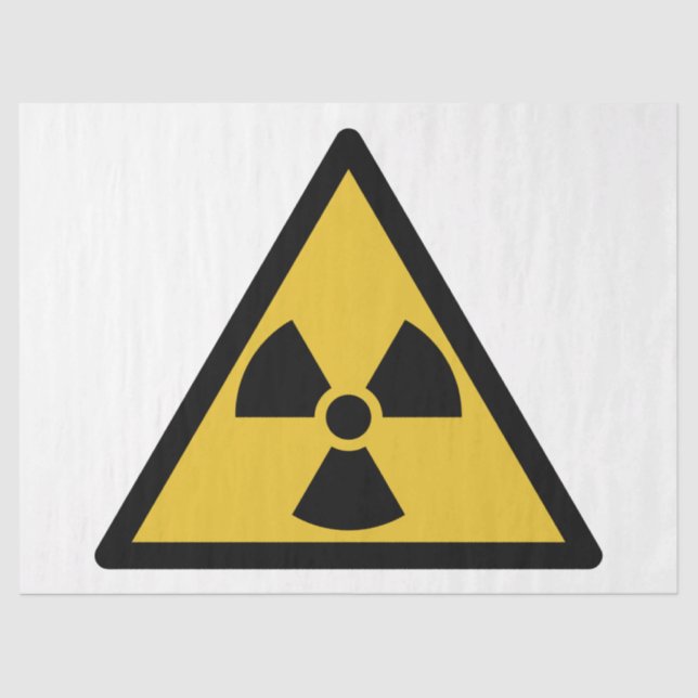 Warnsymbol (Radioaktive Gefahr) Seidenpapier (Vorderseite)