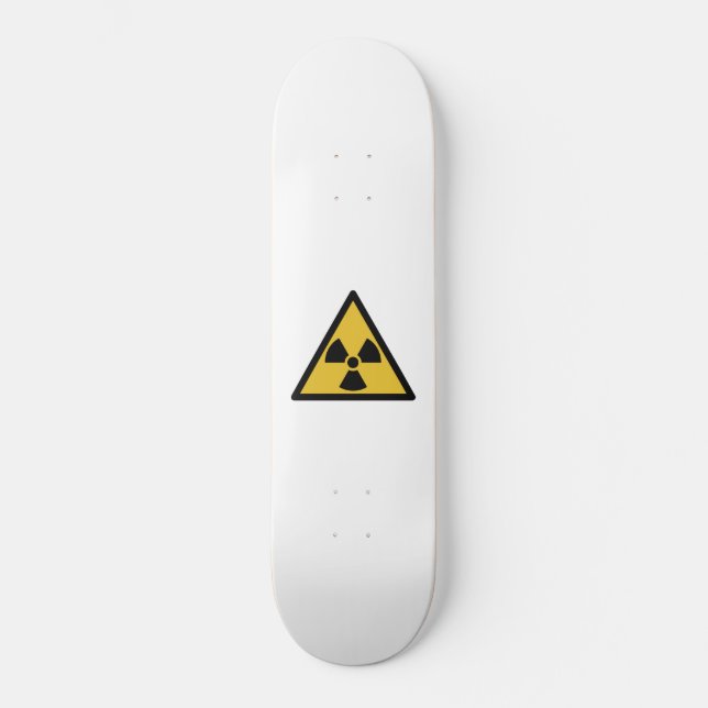 Warnsymbol (Radioaktive Gefahr) Skateboard (Vorderseite)